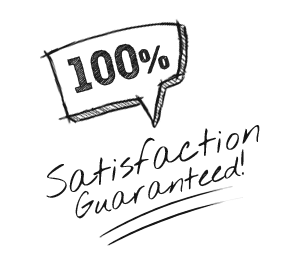 100% Satisfaction Guarantee - Hand Drawn Black